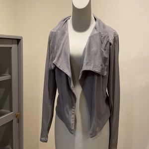Velvet Grey Open Blazer